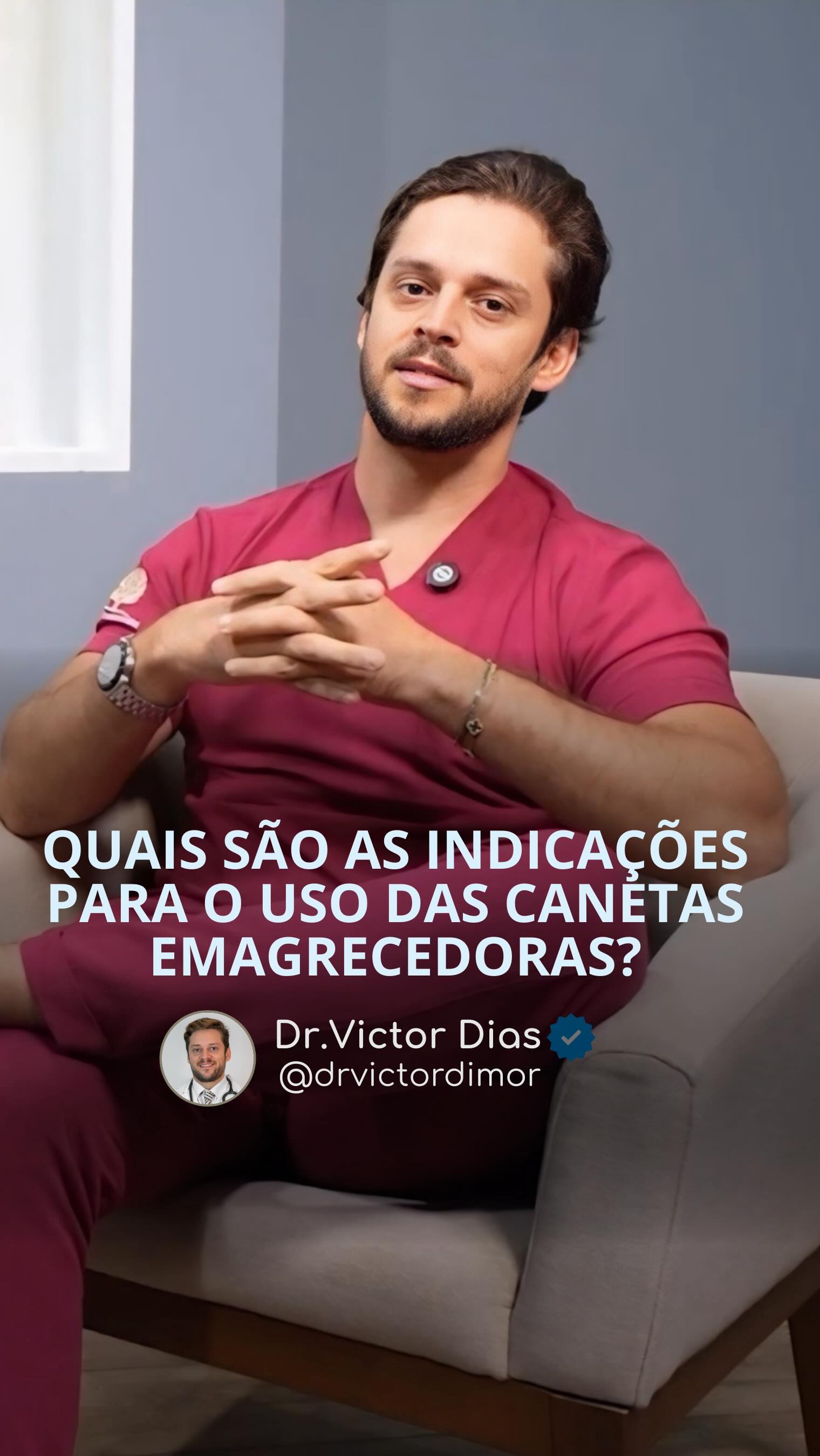 As canetas emagrecedoras, como Liraglutida, Semaglutida e #Tirzepatida, possuem indicações bem definidas segundo guidelines internacionais: 

✔️ IMC ≥ 30: indicação clássica para tratamento da #obesidade;

✔️ IMC ≥ 27 + comorbidades
Como:
– Diabetes tipo 2
– Hipertensão
– Esteatose hepática
– Dislipidemia
– Apneia do #sono

✔️ Pacientes com dificuldade de resposta a estratégias convencionais
(#dieta + exercício sem resultado sustentado)

✔️ Obesidade com impacto metabólico importante: pacientes com resistência à insulina, #inflamação crônica e síndrome metabólica. 
-
Dr. Victor Dias - CRM: 174268