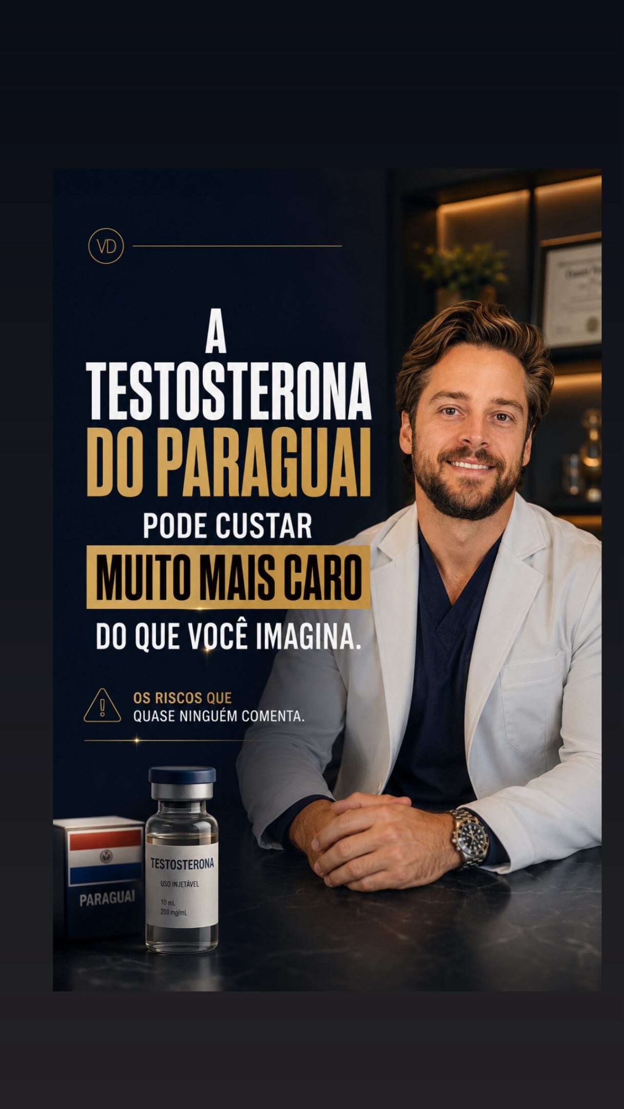Atendi um paciente de 35 anos com falta de ar, cansaço intenso e dificuldade para subir escadas. Descobri que ele usava #testosterona comprada no Paraguai sem acompanhamento médico.

O uso inadequado de testosterona em dosagens #suprafisiológicas pode aumentar significativamente o risco de elevação da pressão arterial, trombose, arritmia, cardiomiopatias e insuficiência cardíaca. Neste caso, o paciente evoluiu para um quadro moderado/grave de insuficiência cardíaca. 

Ressalto que testosterona não é vilã quando há indicação clínica e acompanhamento adequado, mas é fundamental fazer avaliação cardiovascular minuciosa, monitorar hematócrito, perfil lipídico, função renal e hormônios. #Hormônio é coisa séria, não é suplemento.

Dr. Victor Dias-CRM: 174268