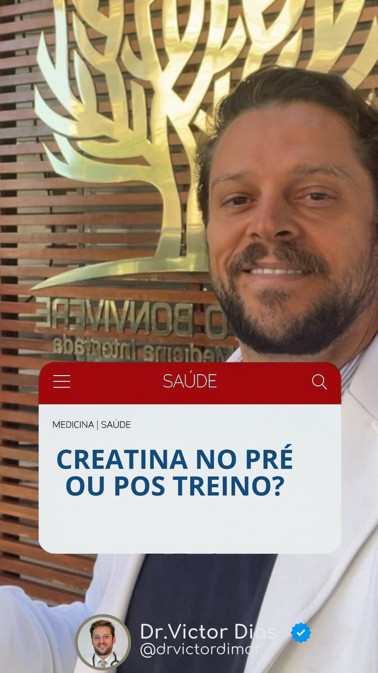 Essa é uma das dúvidas mais frequentes no consultório. A resposta baseada na melhor evidência científica é: o horário tem pouca importância para a grande maioria das pessoas.

As principais metanálises publicadas nos últimos anos demonstram que não existe benefício clinicamente relevante em tomar #creatina exclusivamente antes ou após o treino. O fator que realmente determina os resultados é a saturação dos estoques musculares, obtida pelo uso diário e consistente.

Esse posicionamento também é respaldado pelo consenso da International Society of Sports Nutrition (ISSN), que considera a creatina monohidratada um dos #suplementos mais estudados, seguros e eficazes para aumento de força, potência, desempenho e preservação da #massamuscular.

Em outras palavras: mais importante do que discutir o relógio é garantir que você tome creatina todos os dias.

A dose habitual para a maioria das pessoas é de 3 a 5 g por dia, associada a uma alimentação adequada e treinamento de força. Na #ciência, consistência vence timing.

Dr. Victor Dias - CRM:174268